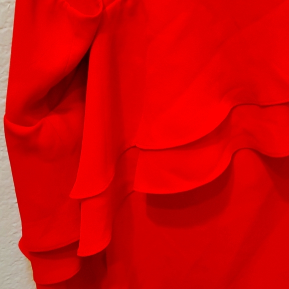 J Crew Women's Ruffle Cami Tank Blouse Smokey Coral Red Size 0 - Picture 6 of 7